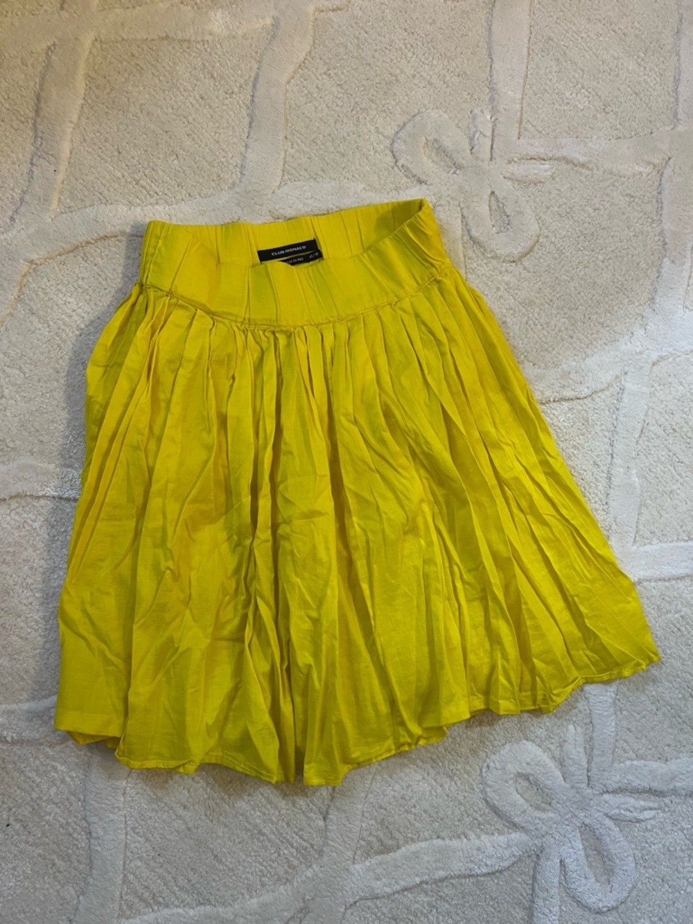 Club Monaco Bright Yellow Circle Skirt